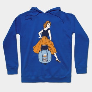 Italian girl on Vespa Piaggio Hoodie